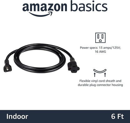 Amazon Basics Indoor Extension Cord, 3 Prong Outlet Extender Power Cord - Image 2