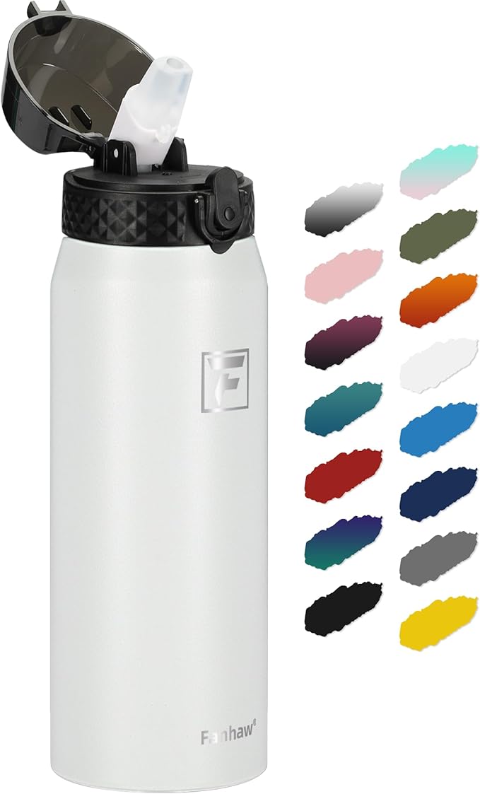 Fanhaw 24 oz Insulated Stainless Steel Water Bottle by FANHAW