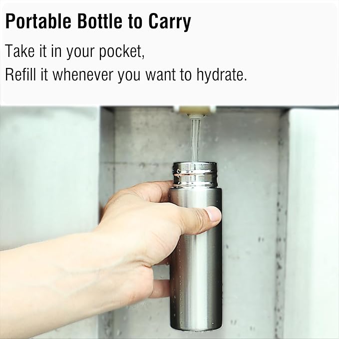Cute Small Purse Water Bottle, 4.4 Fl. Oz, Mini Slim Flask - Image 5