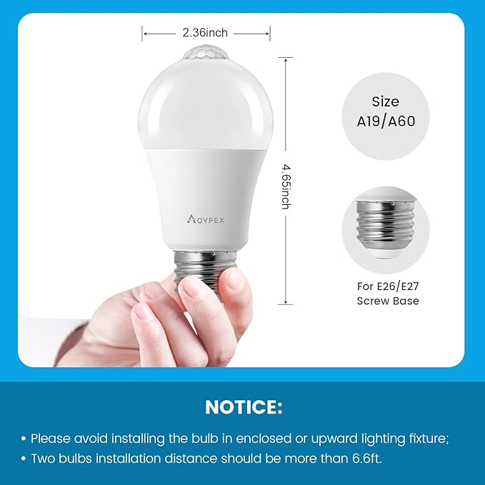Motion Sensor Light Bulbs, 13W Movement Activated Dusk to Dawn Sensor LED Bulb - Image 7