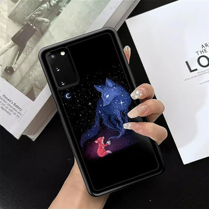 for Samsung Galaxy S20 Case, Galaxy Fox Wolf Pattern Graphic Design Girl Boy - Image 7