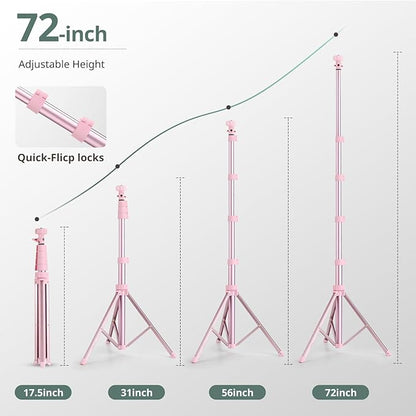 SENSYNE 72" Phone Tripod & Selfie Stick, Extendable Cell Phone Tripod Stand - Image 4
