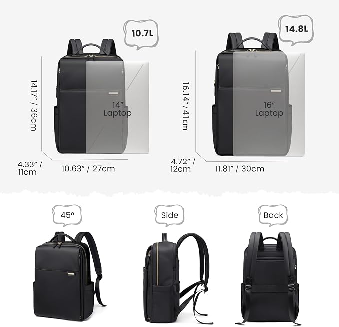 Laptop Backpack for Women, Work Business Traval Computer Backpacks - Image 2