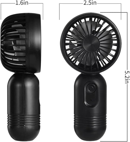 Mini Portable Fan 2 Pack, Cute Handheld Fan Battery Operated Lightweight Small - Image 2
