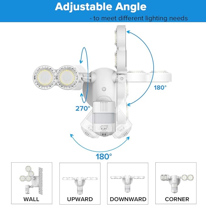 SANSI 30W 4000LM Motion Sensor Outdoor Lights, 5000K 400W Equiv Security Lights - Image 6