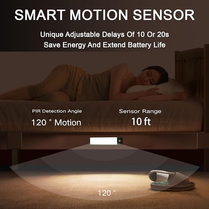Under Cabinet Lighting, 4200mAh Rechargeable Motion Sensor Light Indoor - Image 9