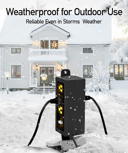 Outdoor Power Strip Weatherproof, ZZJ IP69 Grade Waterproof Surge Protector - Image 2