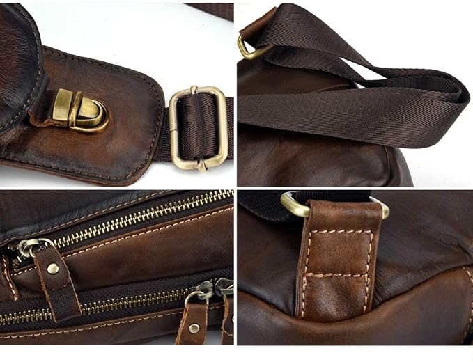 Leather Sling Bag Crossbody Backpack - Image 6