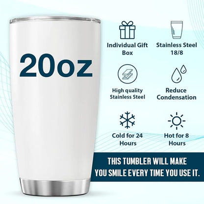 CUBICER Back The Blue American 20 Oz Stainless Steel Tumbler - Image 6