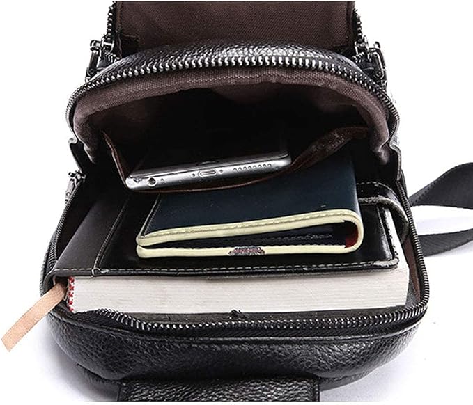 Hebetag Crocodile Genuine Leather Sling Chest Bag - Image 6