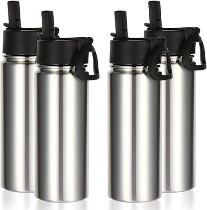 Volhoply 18oz Insulated Water Bottle Bulk 4 Pack, Kids Stainless Steel Water by LiveFully%EF%BC%8CDrinkFreely%E2%80%94KeepGoingwithVolhoply%EF%BC%81