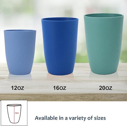 Homienly Wheat Straw Cups 16oz, Unbreakable Cups-6 PCS Freezer and Dishwasher - Image 4