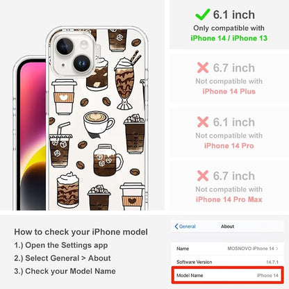 MOSNOVO for iPhone 13/14 Case | Military Grade 6.6ft Drop Tested | Clear - Image 2