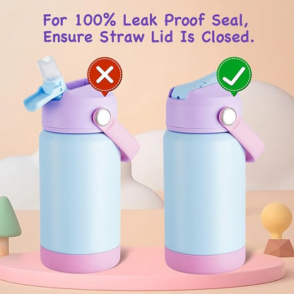 Kerilyn 12oz Water Bottle 2 Pack, Stainless Steel Insulated Water Bottle Bulk - Image 6