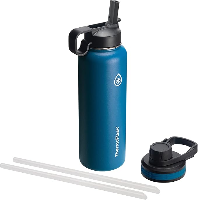 ThermoFlask 40 oz Double Wall Vacuum Insulated Stainless Steel Water Bottle by ThermoFlask