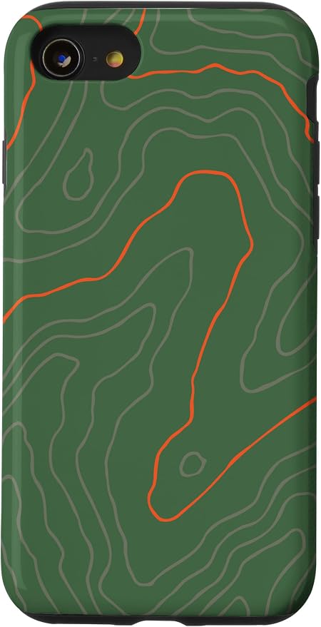 Backcountry Topo Guide Orange Lines Topographical Map Case by Unknown