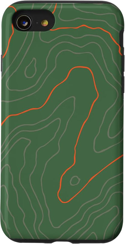Backcountry Topo Guide Orange Lines Topographical Map Case by Unknown