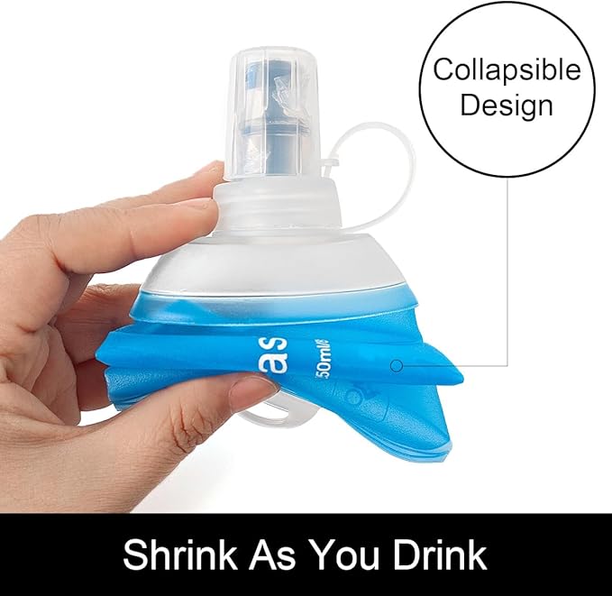 WILDREEDS 250ml Soft Flask, TPU Collapsible Soft Water Bottle - Image 3