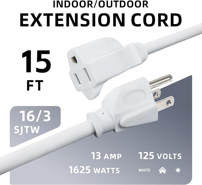 EP 2 Pack 15 Ft Outdoor Extension Cord - Image 2