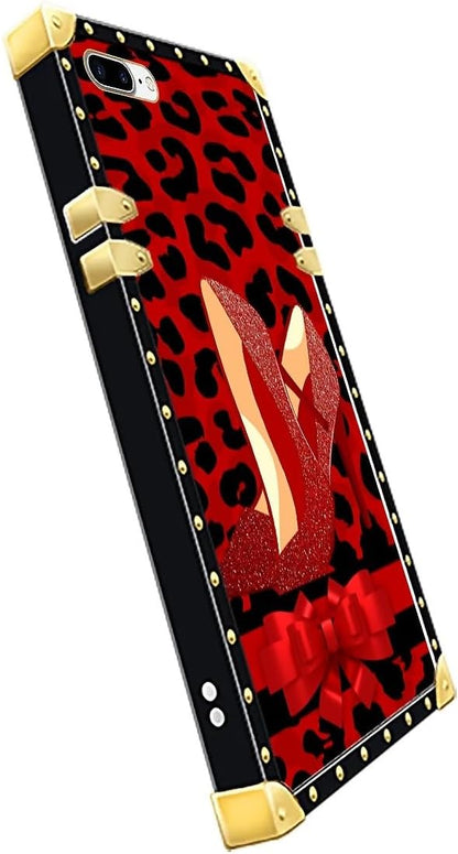 Compatible with iPhone 8 Plus 7 Plus Case, Elegant High Heels Luxury Golden - Image 4