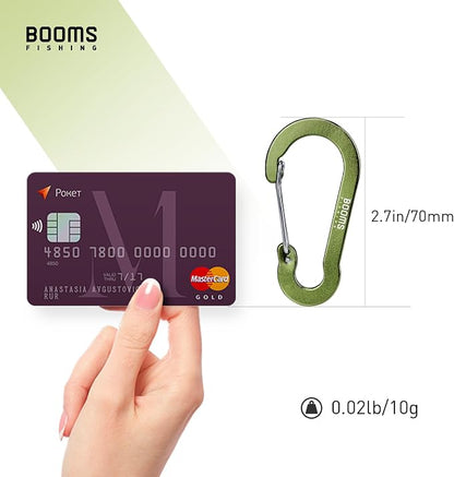 Booms Fishing CC5 Multi-Use Carabiner Clips, 10 Pack 2.7" Small Caribeener Clips - Image 6