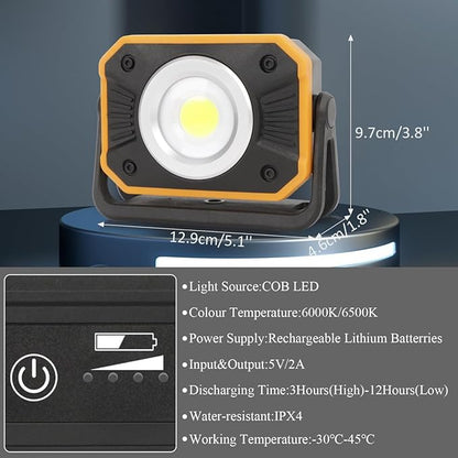 Sunzone Rechargeable LED Work Light, Portable Flood Light - Image 6