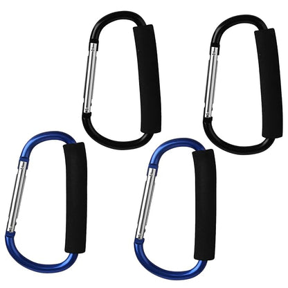 4 Pack Large Carabiner 5.5" D Style Click and Carry Bag Carrier Stroller Hooks by sansheng