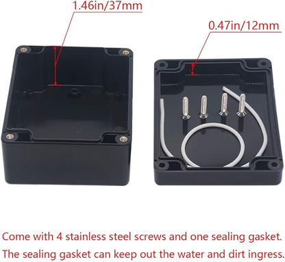 Project Box IP65 Waterproof Junction Box ABS Plastic Black Electrical Boxes DIY - Image 4