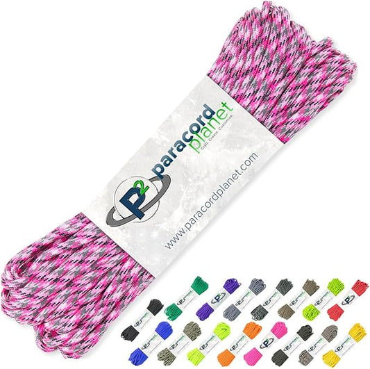 Paracord Planet 100' Hanks Parachute 550 Cord Type III 7 Strand Paracord Top 40 by ParacordPlanet