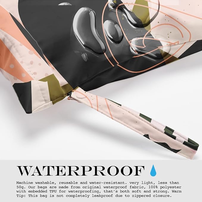 Wet Dry Bag for Swimsuit, Dirty Yoga Gym Clothes, Makeup Bag, Waterproof - Image 6