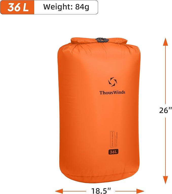 Thous Winds Heavy Duty Waterproof Dry Bag, 36L Lightweight Roll Top Dry Storage - Image 7