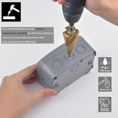 Outdoor Junction Box, Nineleaf IP66 3 Set Weatherproof Electrical Boxes - Image 6