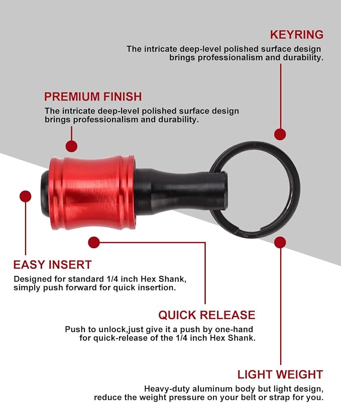 katerk 6pcs Red&Black Bit Holder - Image 4