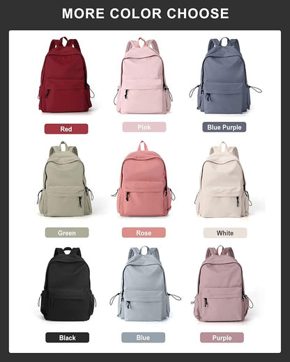 BJLFS Black School Backpack for Girls Women, Waterproof High School Book Bag - Image 7
