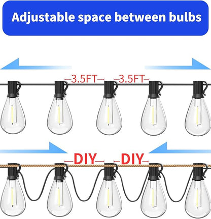 luckystyle 60FT LED Outdoor String Lights - Image 3