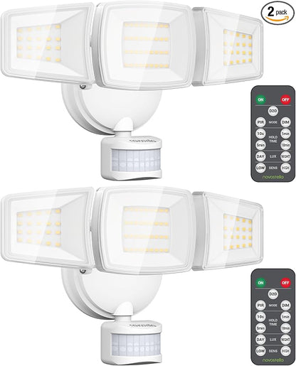 NOVOSTELLA Security Lights Motion Sensor Outdoor, Dusk to Dawn 45W 5000lm 5000K by novostella