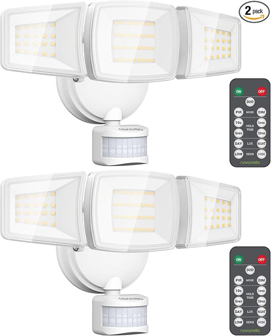NOVOSTELLA Security Lights Motion Sensor Outdoor, Dusk to Dawn 45W 5000lm 5000K by novostella