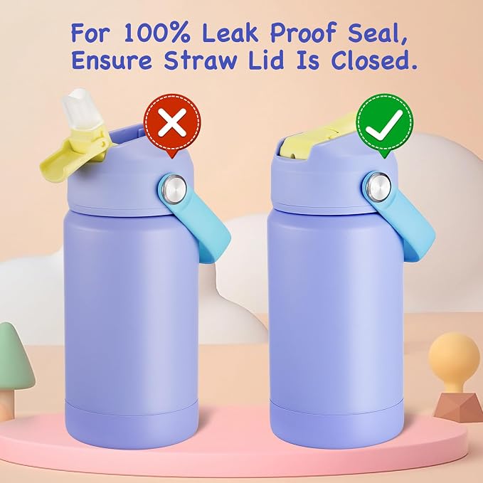 Kerilyn 12oz Water Bottle 2 Pack, Stainless Steel Insulated Water Bottle Bulk - Image 6