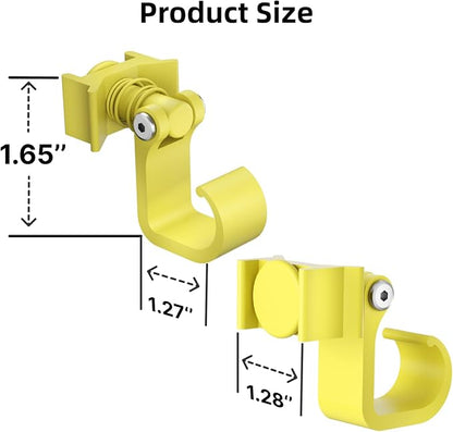 4 Pack L Track Hooks with Single Stud Fitting, Spring-Loaded Adjustable Gear - Image 6