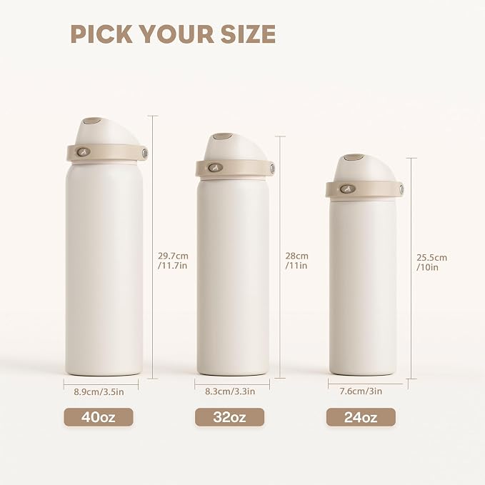 POWCAN 24 oz Insulated Water Bottle: 2-in-1 Push-Button Spout & Quick-Flip Straw - Image 8