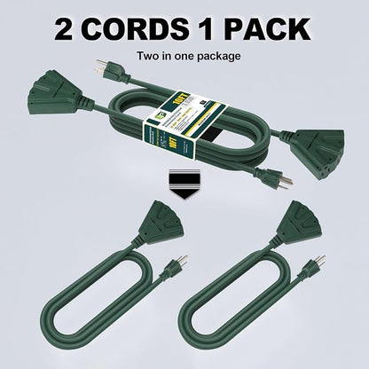 EP 2 Pack 10 Ft Outdoor Extension Cord - Image 3