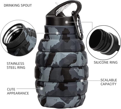 QiCheng&LYS Collapsible Water Bottle Sports Bottle 19.5OZ/580ml Travel Water - Image 3