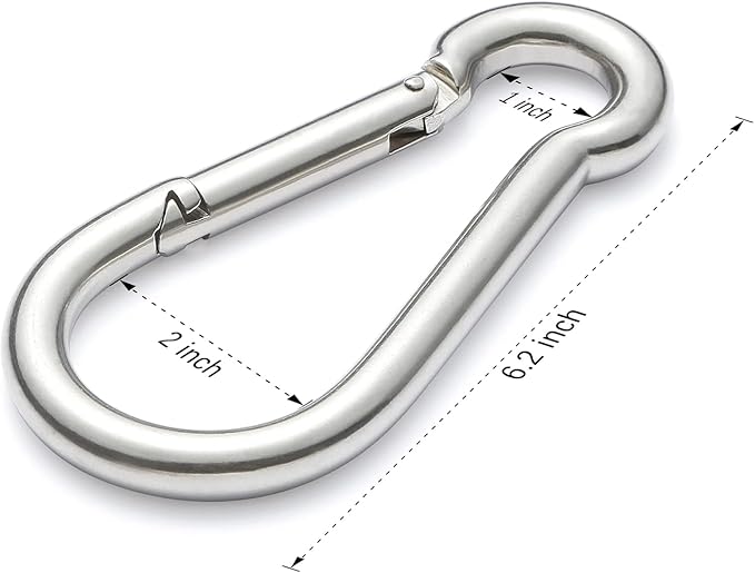 sprookber Stainless Steel Spring Snap Hook Carabiner - Image 2