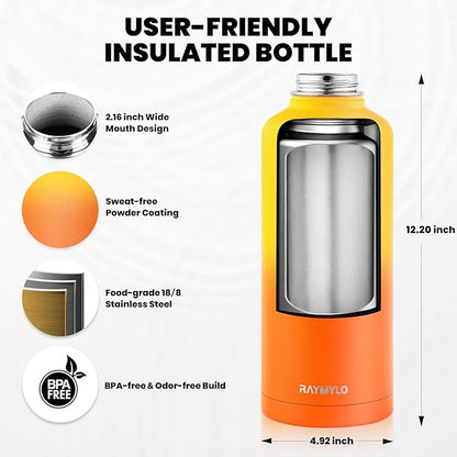 RAYMYLO Insulated Water Bottle 87 oz, Triple Wall Vacuum Stainless Steel - Image 5