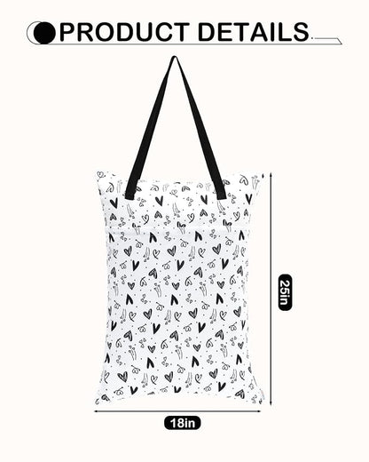 ALVABABY 2 Pack Large Wet Dry Bag Waterproof Hanging Cloth Diaper - Image 3