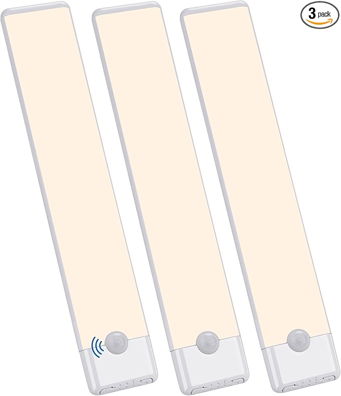 Motion Sensor Under Cabinet Lights, Magnetic Rechargeable Under Counter Closet by YLXS