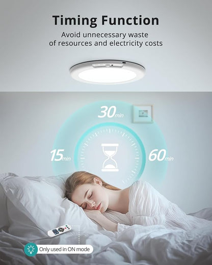 wowatt 4Pcs Battery Operated Ceiling Lights Rechargeable Motion Sensor Light - Image 7