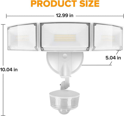 LUTEC 2 Pack 74W 8000 Lumen Motion Sensor Outdoor Lights, 5000K Daylight - Image 7