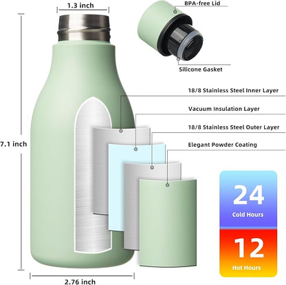 BJPKPK Insulated Water Bottles, 12oz Stainless Steel Metal Water Bottle - Image 3