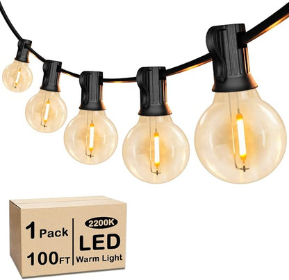 VerRon 100FT LED G40 Globe String Lights, Waterproof Shatterproof Outdoor Patio by WelcometoVerRon